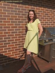 Pine-Lime Splice Dress