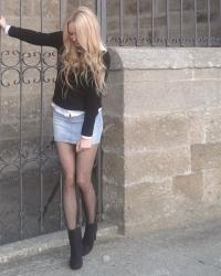 BLACK AND DENIM