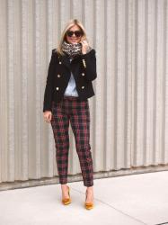 Plaid Pantalons 