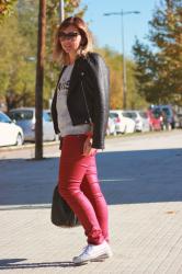 Burgundy pants