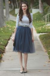 Navy Tulle