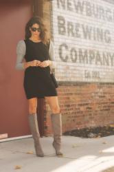 Knit Dress {Color-blocked}