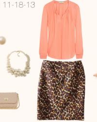 Ootd (Animal print and coral)