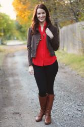 Outfit of the Week - Red Silk Shirt 