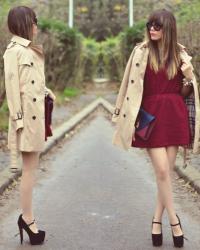 Navy & Burgundy