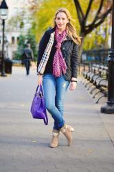 Elbow Patch Sweater in Washington Square Park