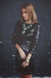 Black Sequin Dress