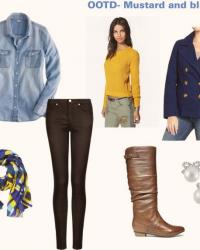 Casual Style: Mustard and blue