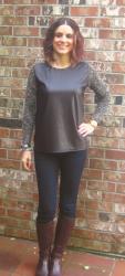 Leather Top & Tres-Chic Fashion Thursday Link Up