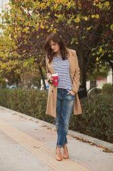 CAMEL COAT & BOYFRIEND JEANS 