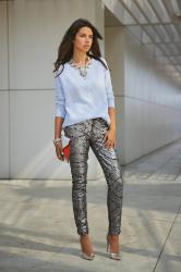 PARTY PANTS - SILVER & SPARKLE