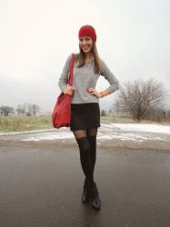 red bag and wallet 