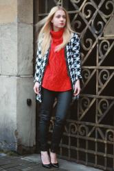 Houndstooth coat