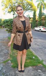 {Outfit}: Leopard Jacket and my Little Black Dress