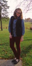 Pinspired: Black Vest & Chambray