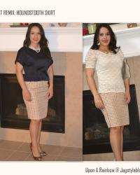 Closet Remix: Houndstooth Skirt