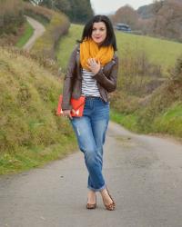 Biker with Leopard and Stripes