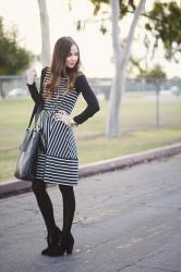 HORIZONTAL-VERTICAL STRIPED DRESS REFASHION (TUTORIAL)