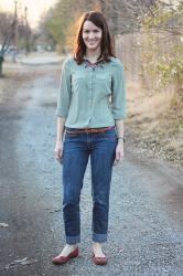 Outfit of the Week  - Olive Shirt & A Statement Necklace