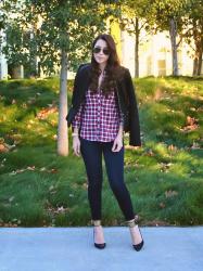 Plaid + Leather