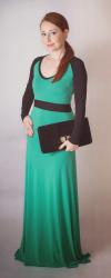 Black and green jersey dress (2nd of seven)