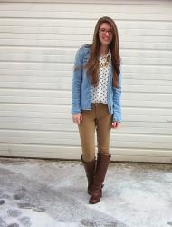 Polka dots & Chambray