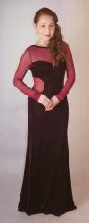 Burgundy velvet dress (4th of seven)