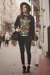 PRINTED MULTICOLORED SWEATER 