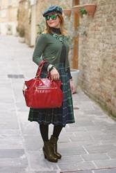 Green and blue tartans