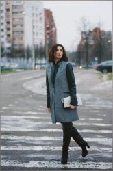 Black. White. Lace. Hessian boots.