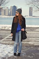 Casual Winter Outfit | Bold Sweater and Jeans