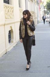 Leopard jacket.