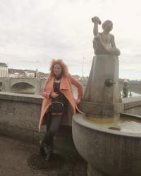 Walk by the bank of the river Rhine,Basel