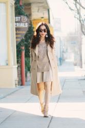 Weekend: Light Camel Coat and Creamy Sweater