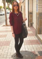 Burgundy sweater