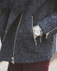 biker flecked coat