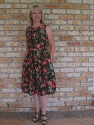 Simplicity 2444 Roses Dress