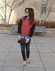 J.Crew Crimson Tweed & Kate Spade