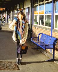 Knitwear on the train - OOTD