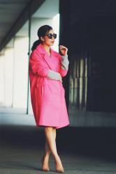 An Oversized Pink Coat