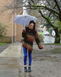 Keeping warm in the rain - OOTD