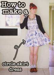 DIY Circle Skirt Dress (Video Tutorial)
