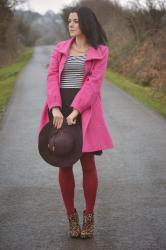 Passion for Fashion (Link Up) & Hot Pink Coat, Leopard Print And Stripes 