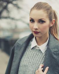 chunky grey knit
