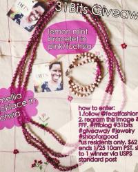 Giveaway | 31 Bits Camellia Necklace & Lemon Mint Bracelet