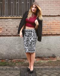 MIDI SKIRT: LONDON- NEW YORK- PARIS