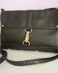 black little bag with gold details + DIY