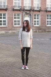 PVC Leggings, Converse and Roll Neck Knit