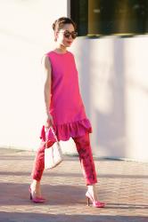 Ladylike: Pink Tunic and Floral Pants