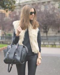 Faux fur vest